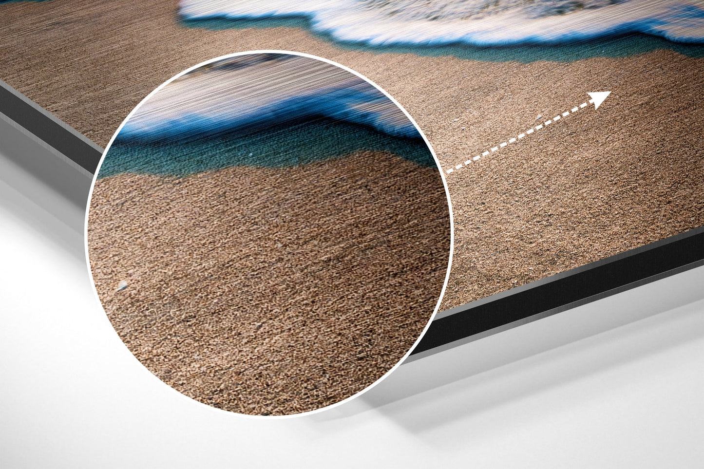 Sunset Shoreline – Brushed Aluminum Wall Art