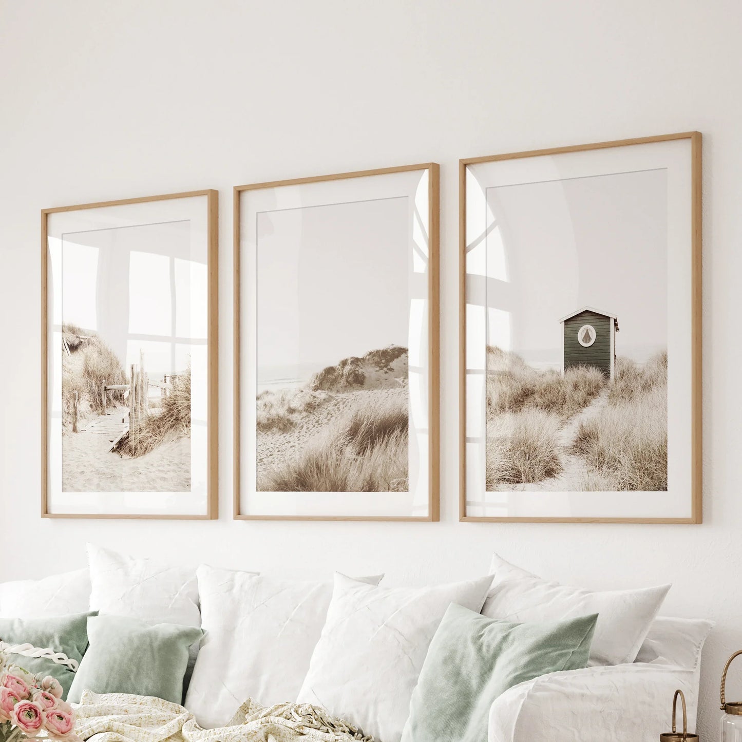 Minimalist Coastal Gallery Wall – Beige Beach Decor Set