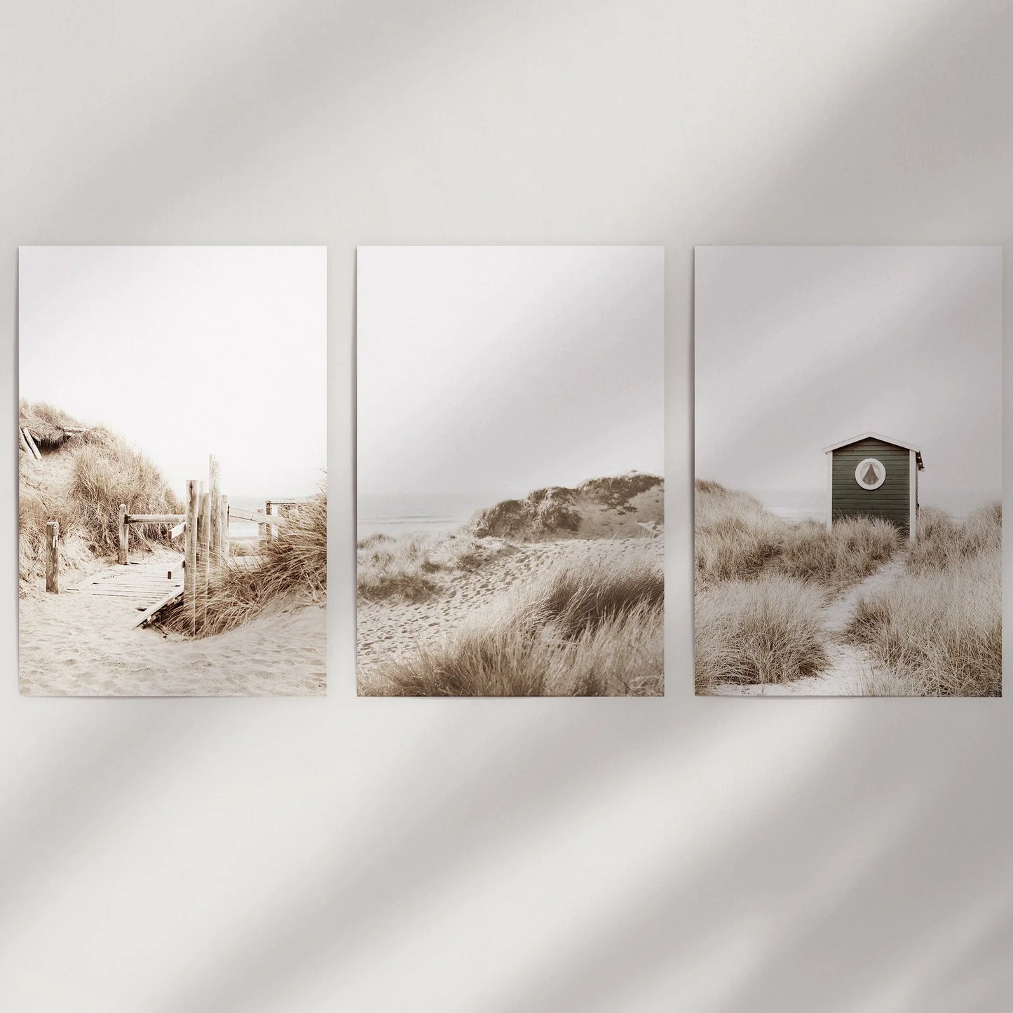 Minimalist Coastal Gallery Wall – Beige Beach Decor Set