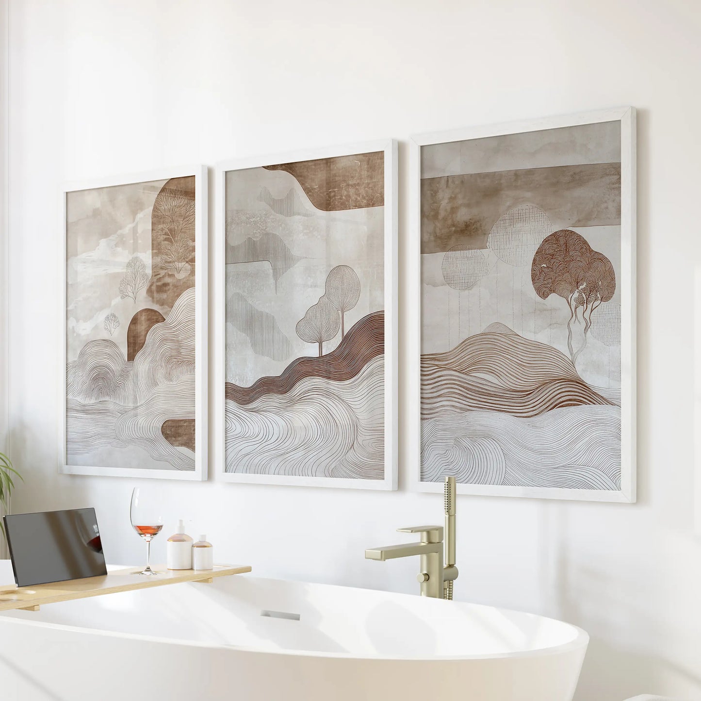 Wabi Sabi Line Art – 3 Piece Wall Art Set