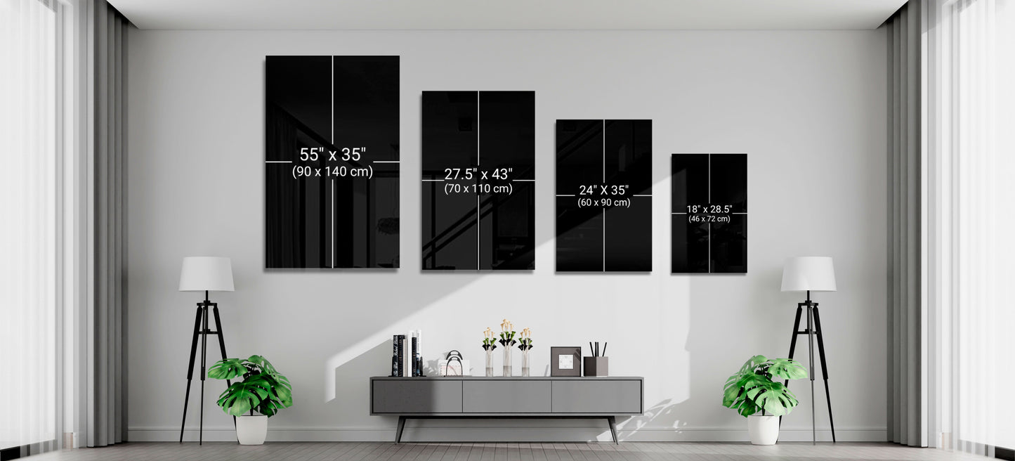 Layered Botanical Leaves – Glass Wall Art