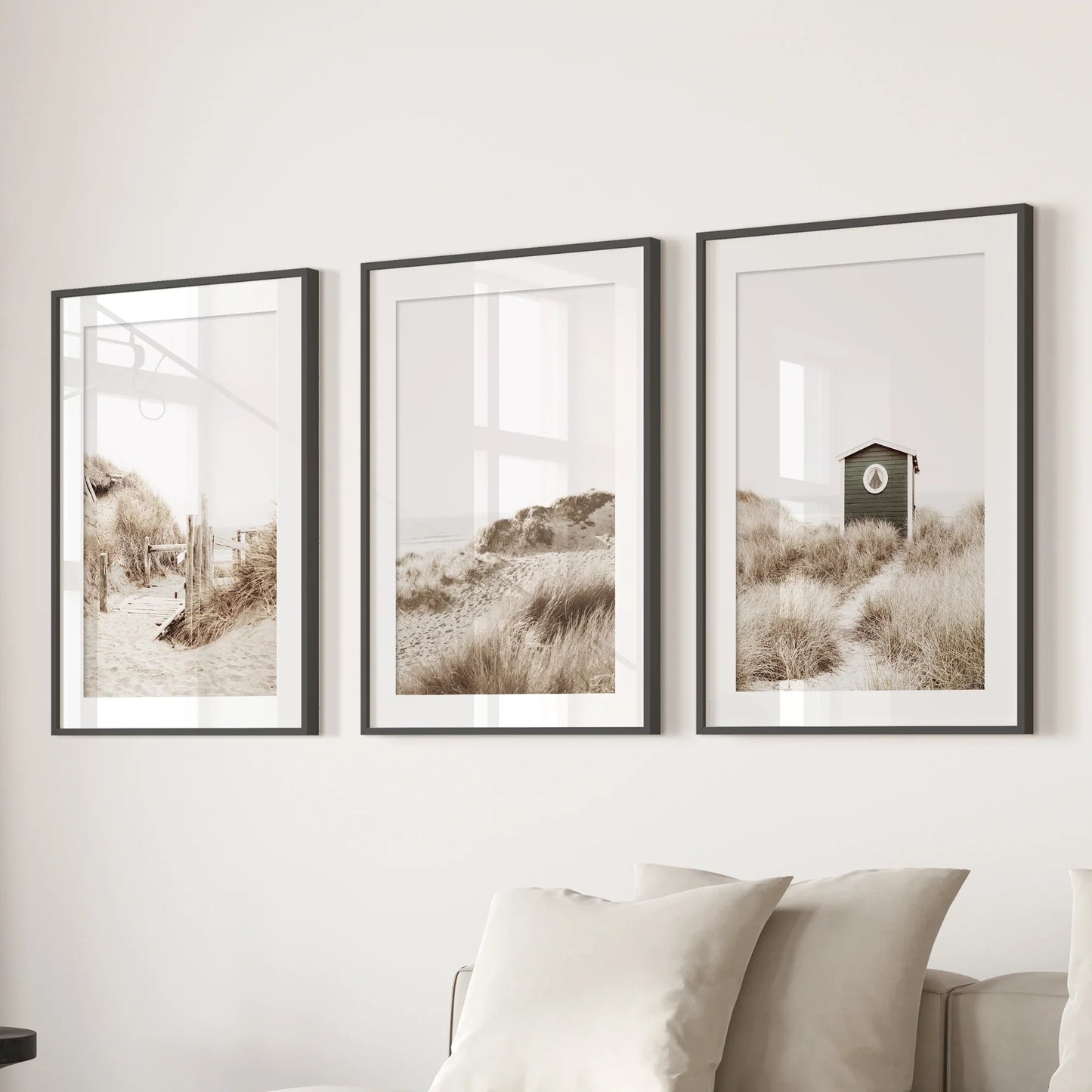 Minimalist Coastal Gallery Wall – Beige Beach Decor Set