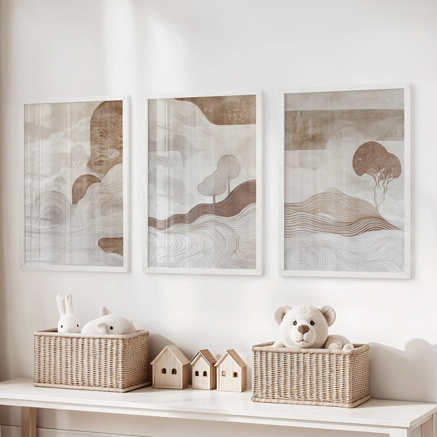 Wabi Sabi Line Art – 3 Piece Wall Art Set