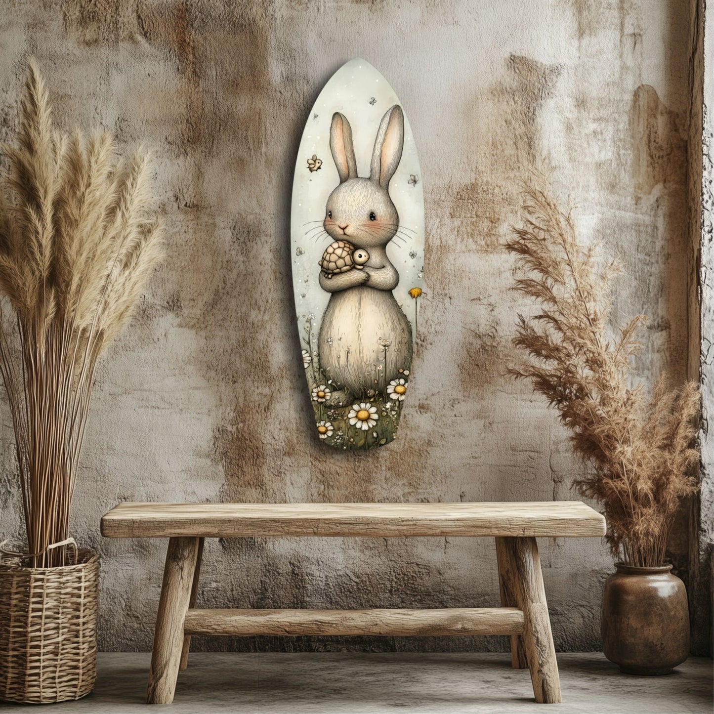 Meadow Friends – Whimsical Nursery Glass Wall Art