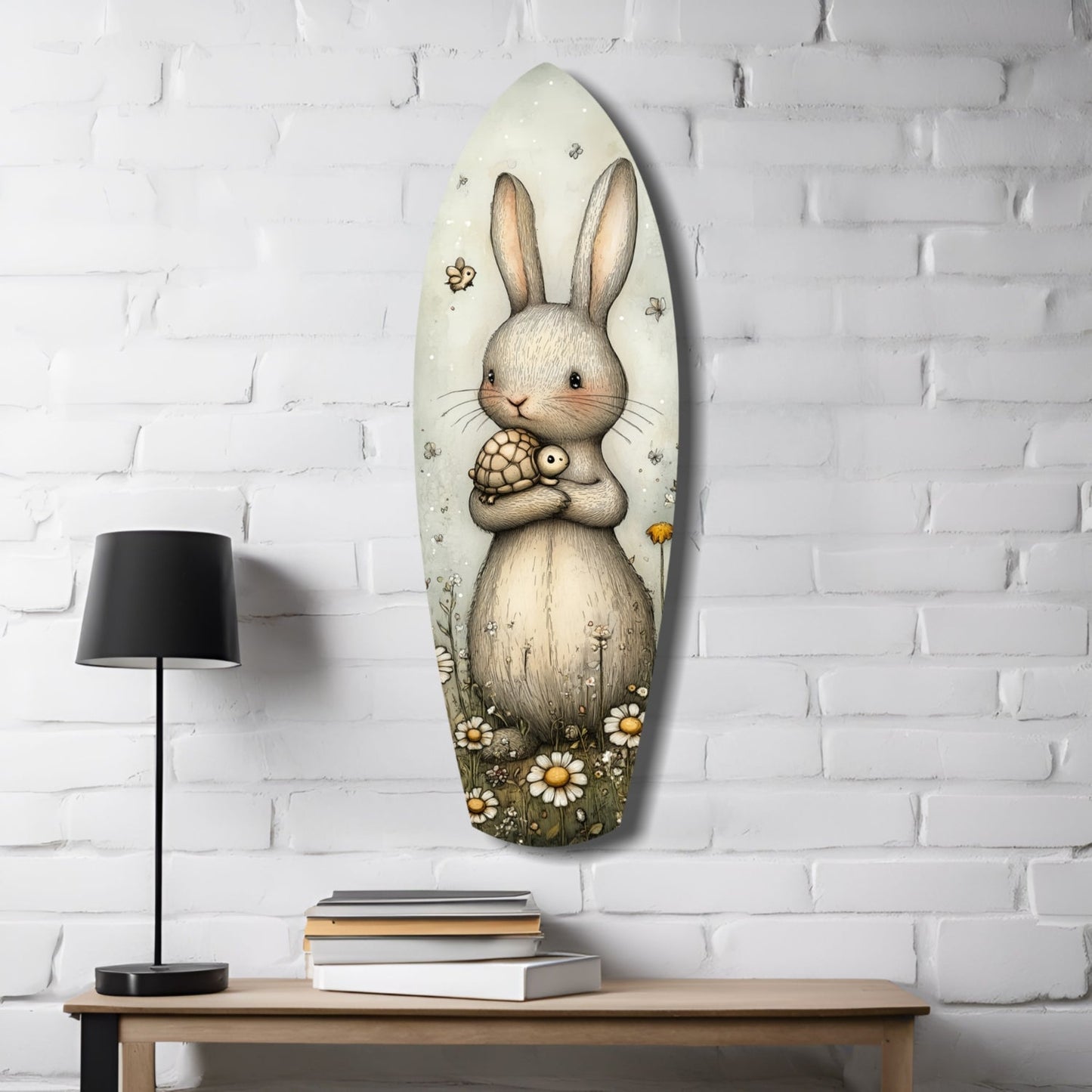 Meadow Friends – Whimsical Nursery Glass Wall Art
