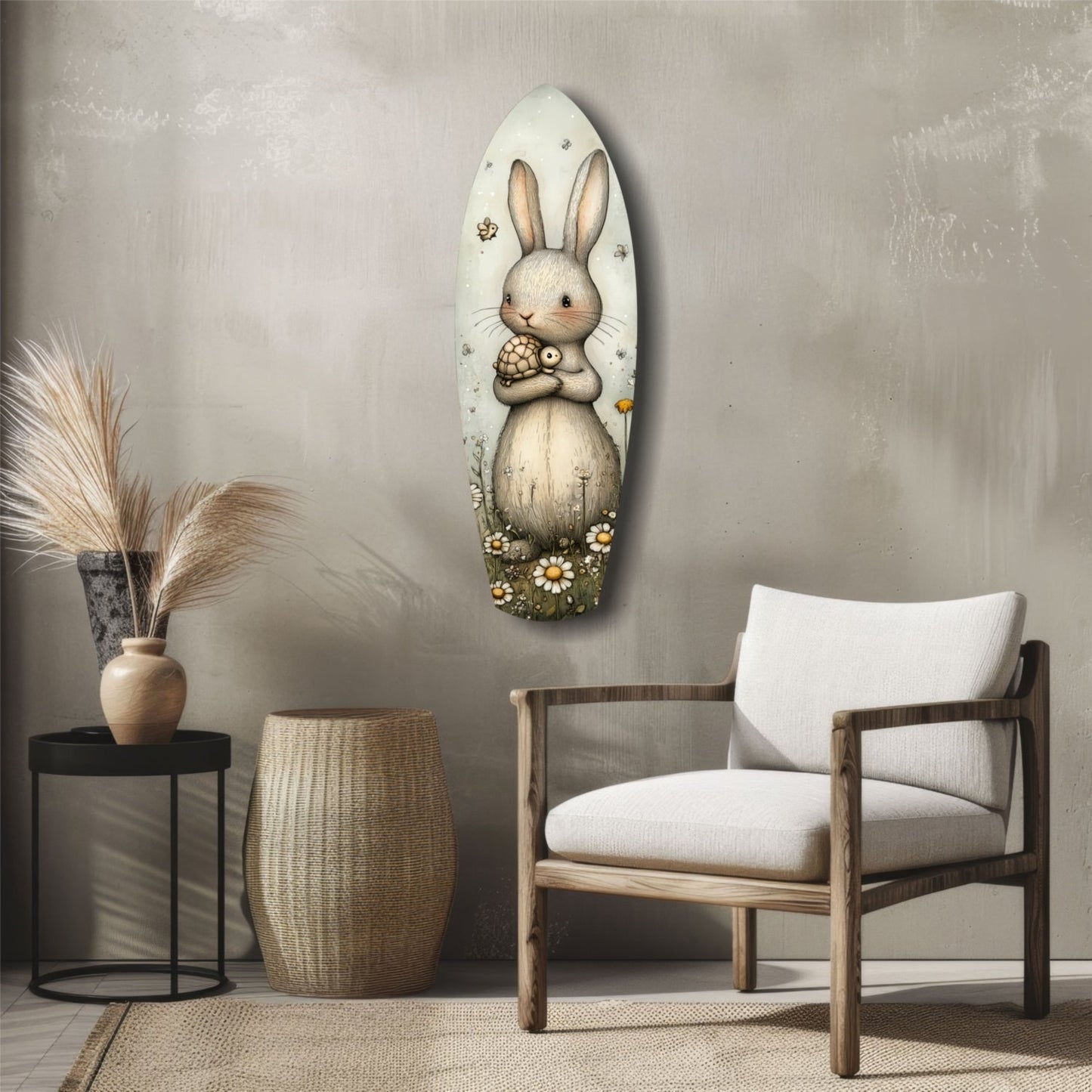 Meadow Friends – Whimsical Nursery Glass Wall Art