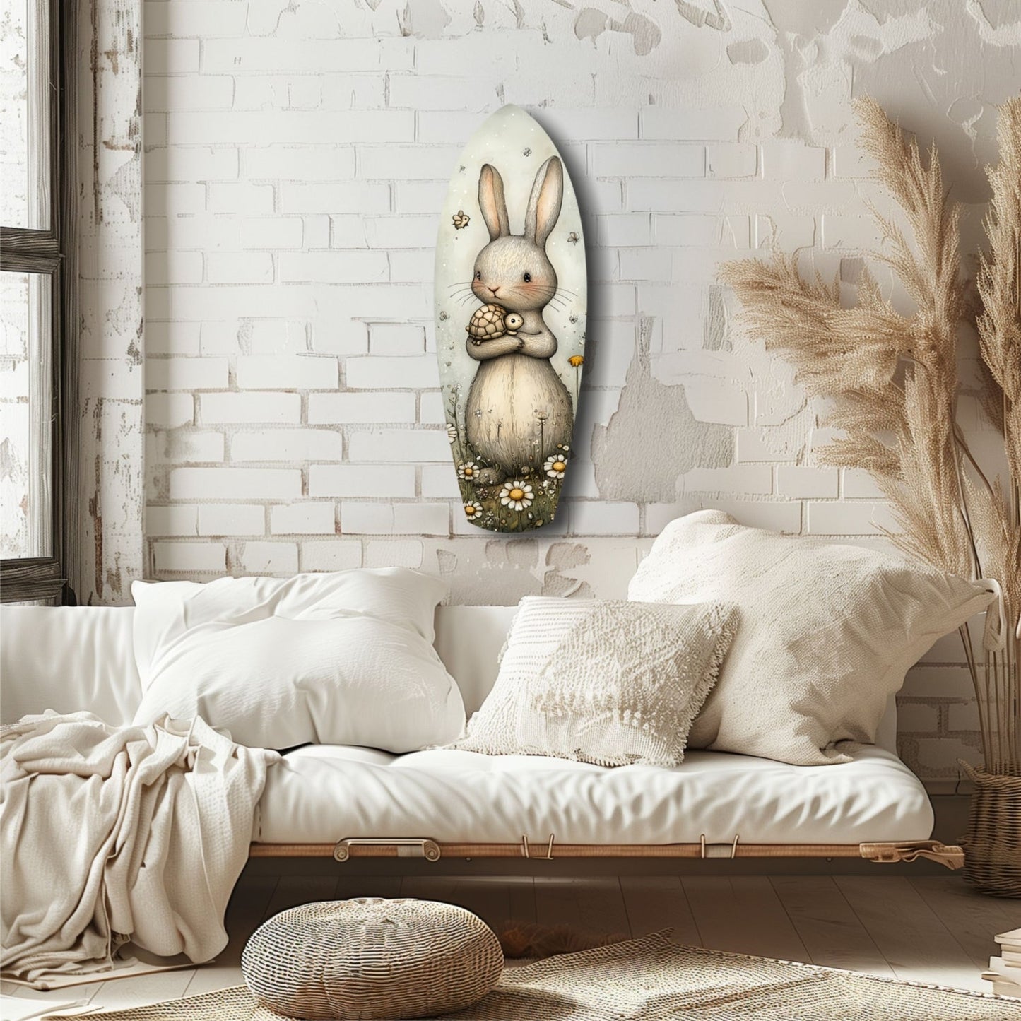 Meadow Friends – Whimsical Nursery Glass Wall Art