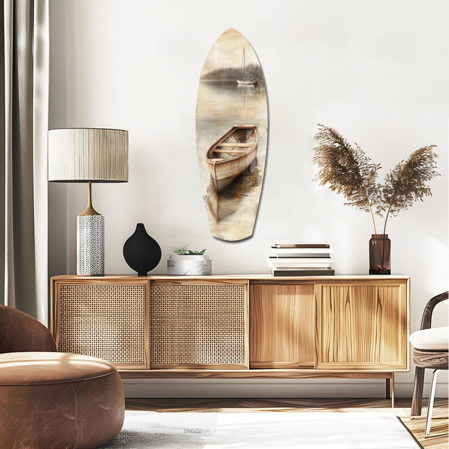 Drift of Solitude – Coastal Glass Wall Art
