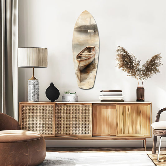 Drift of Solitude – Coastal Glass Wall Art