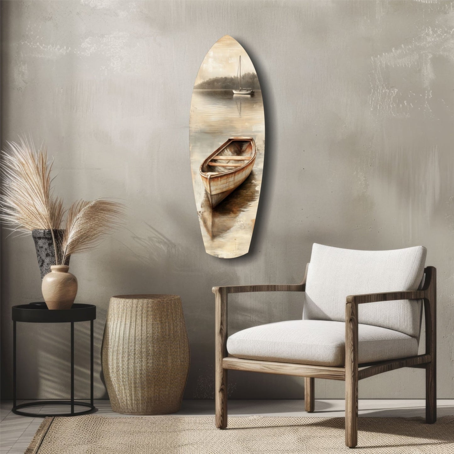 Drift of Solitude – Coastal Glass Wall Art