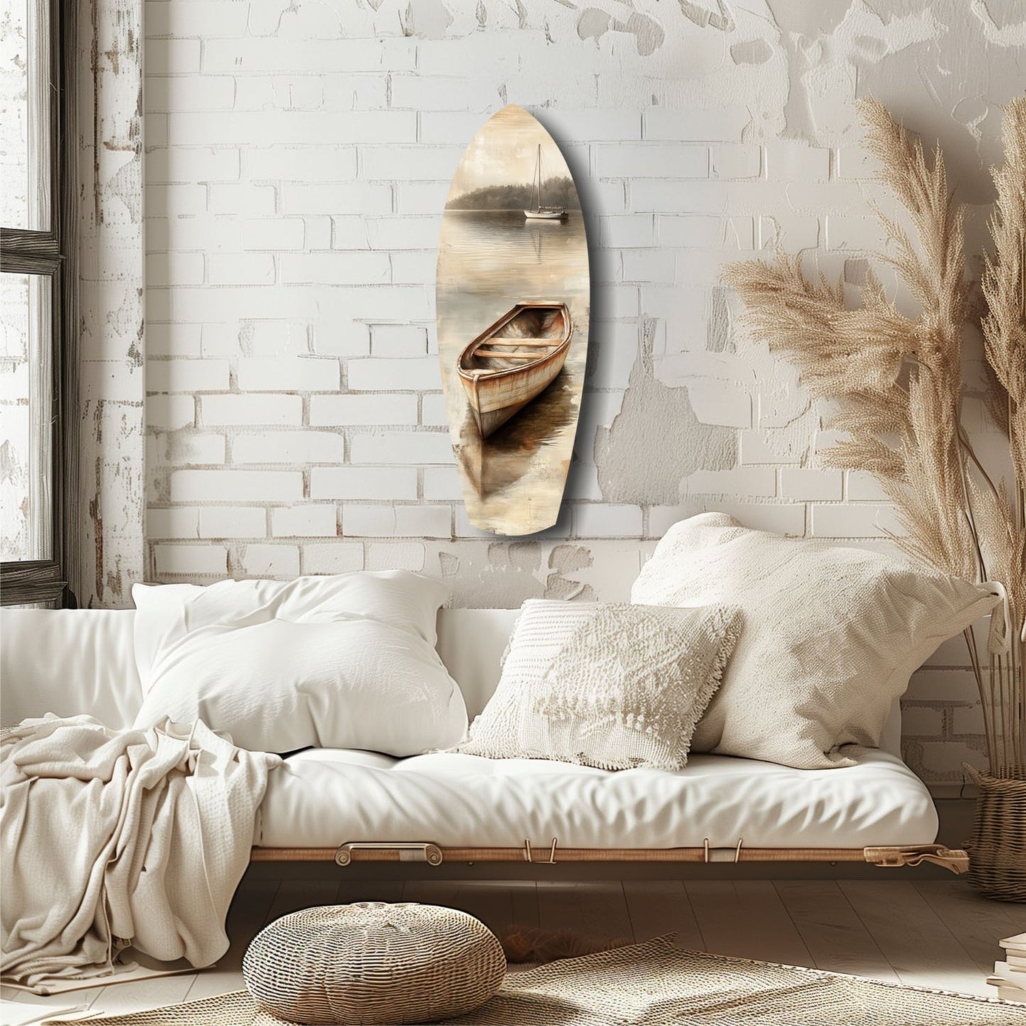 Drift of Solitude – Coastal Glass Wall Art