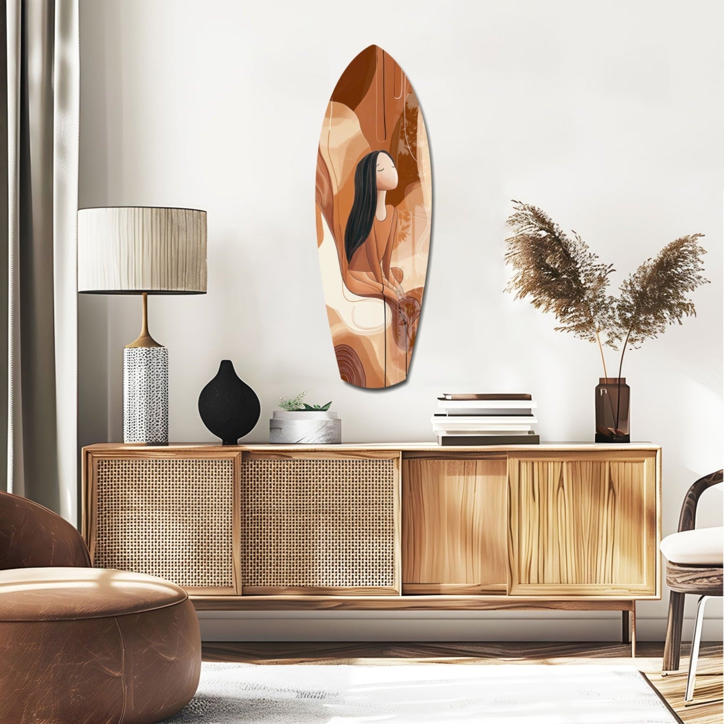 Solitude Drift – Sculptural Minimal Glass Wall Art