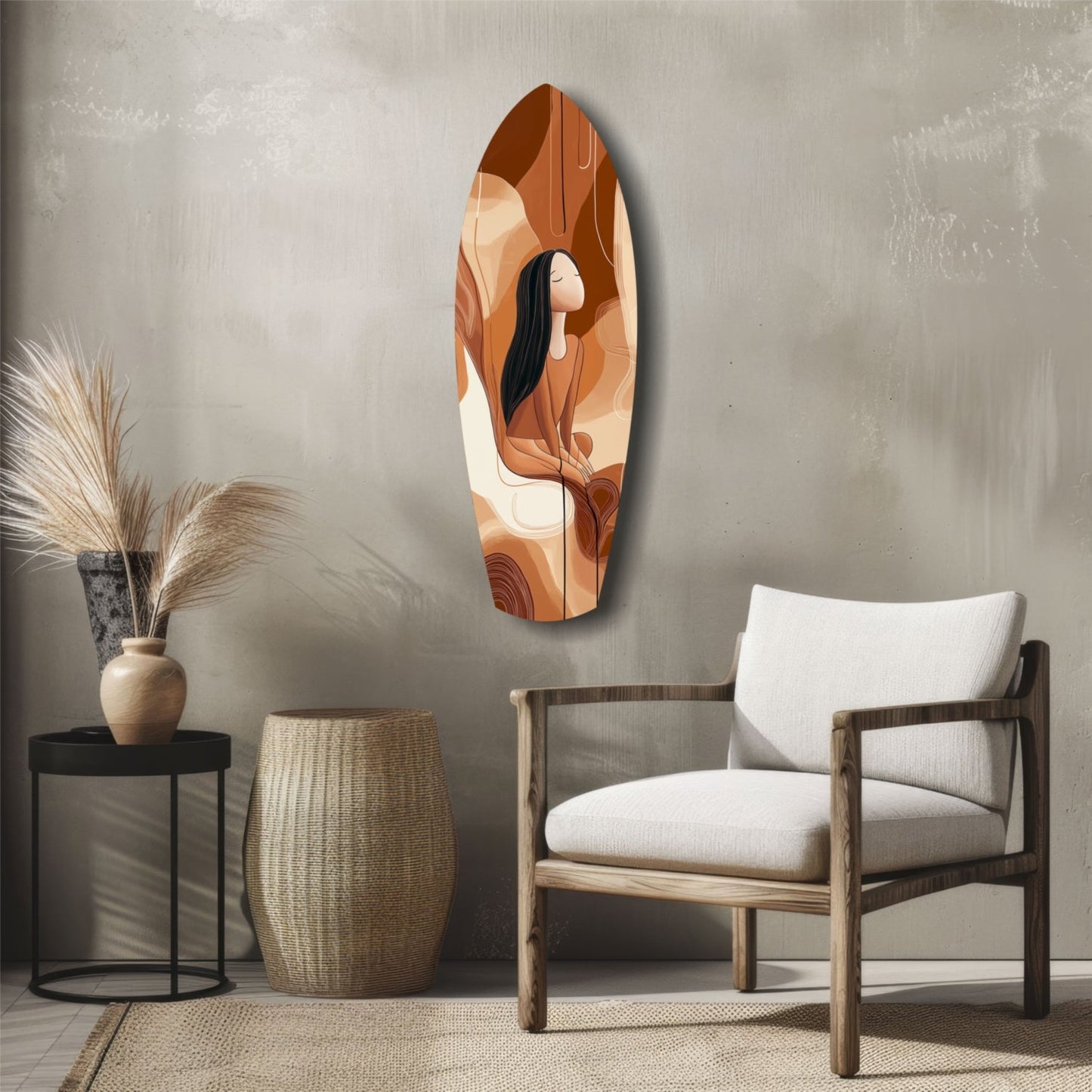Solitude Drift – Sculptural Minimal Glass Wall Art
