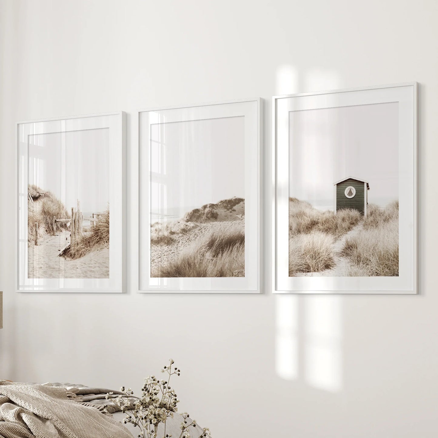 Minimalist Coastal Gallery Wall – Beige Beach Decor Set
