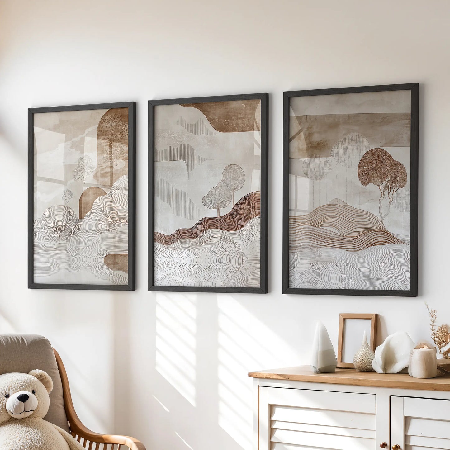 Wabi Sabi Line Art – 3 Piece Wall Art Set