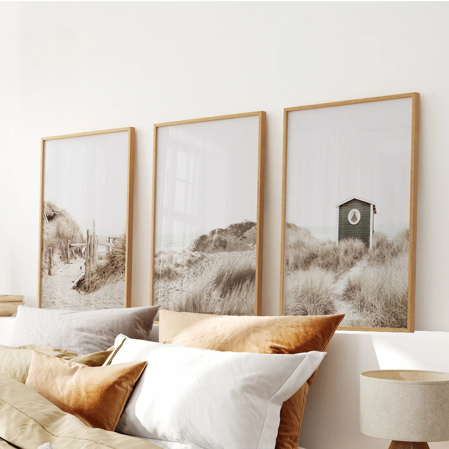 Minimalist Coastal Gallery Wall – Beige Beach Decor Set