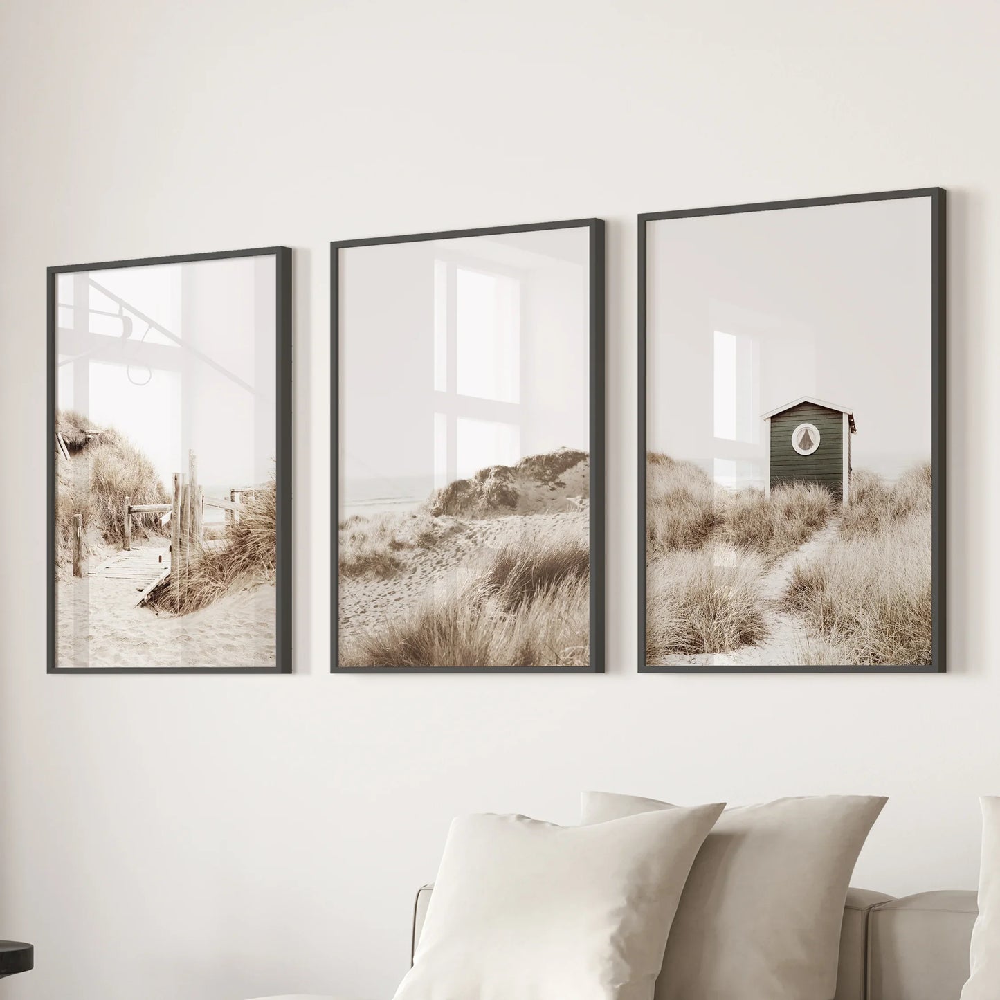 Minimalist Coastal Gallery Wall – Beige Beach Decor Set