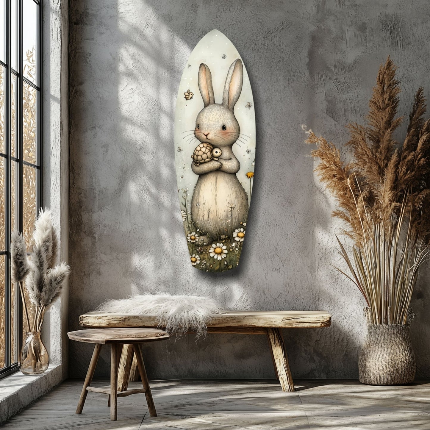 Meadow Friends – Whimsical Nursery Glass Wall Art