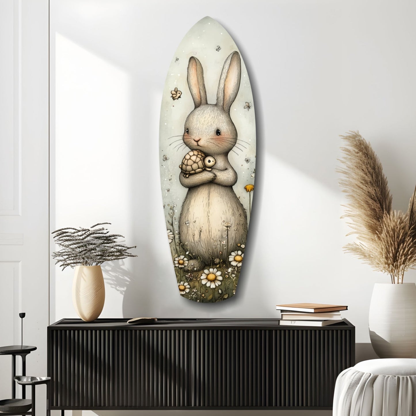 Meadow Friends – Whimsical Nursery Glass Wall Art