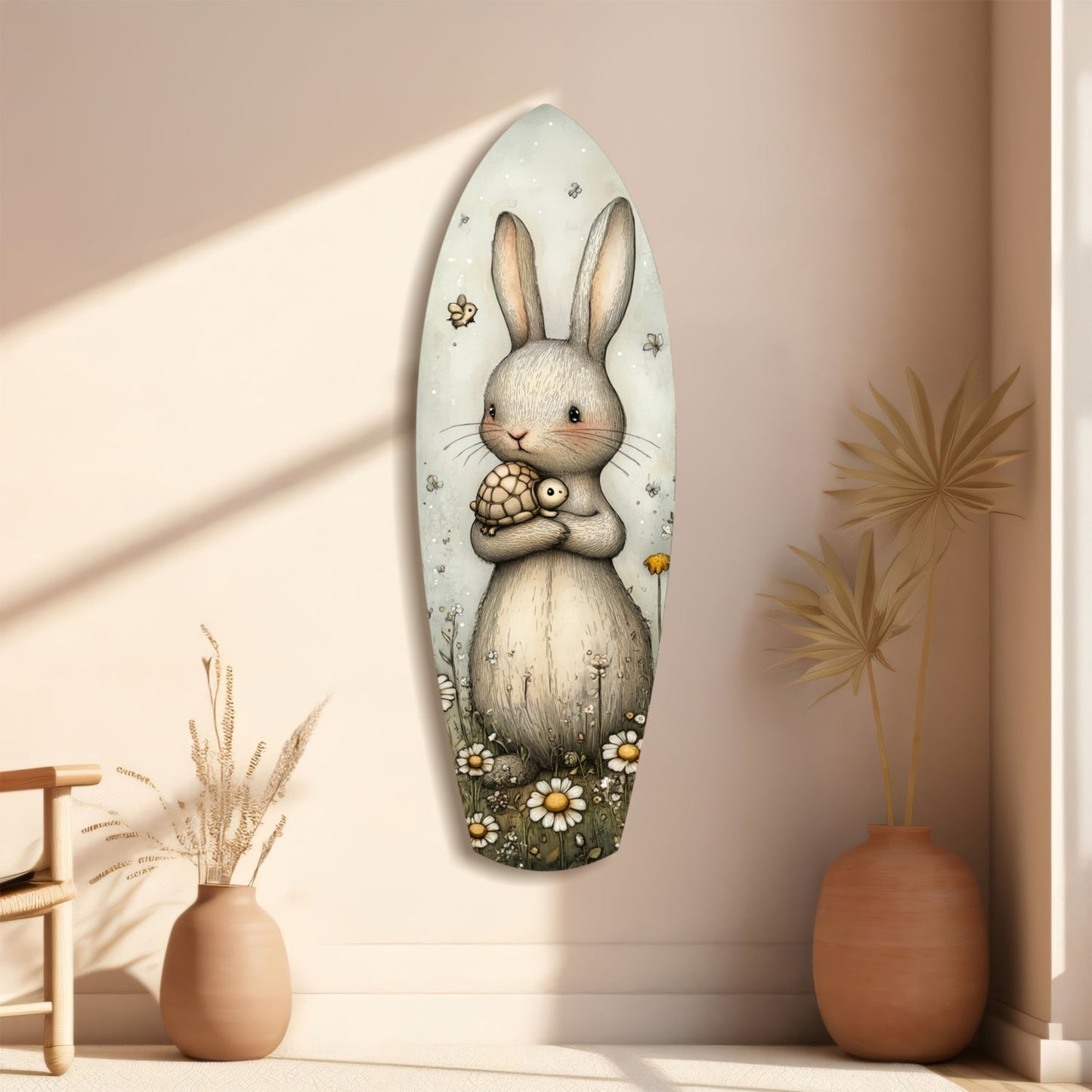 Meadow Friends – Whimsical Nursery Glass Wall Art