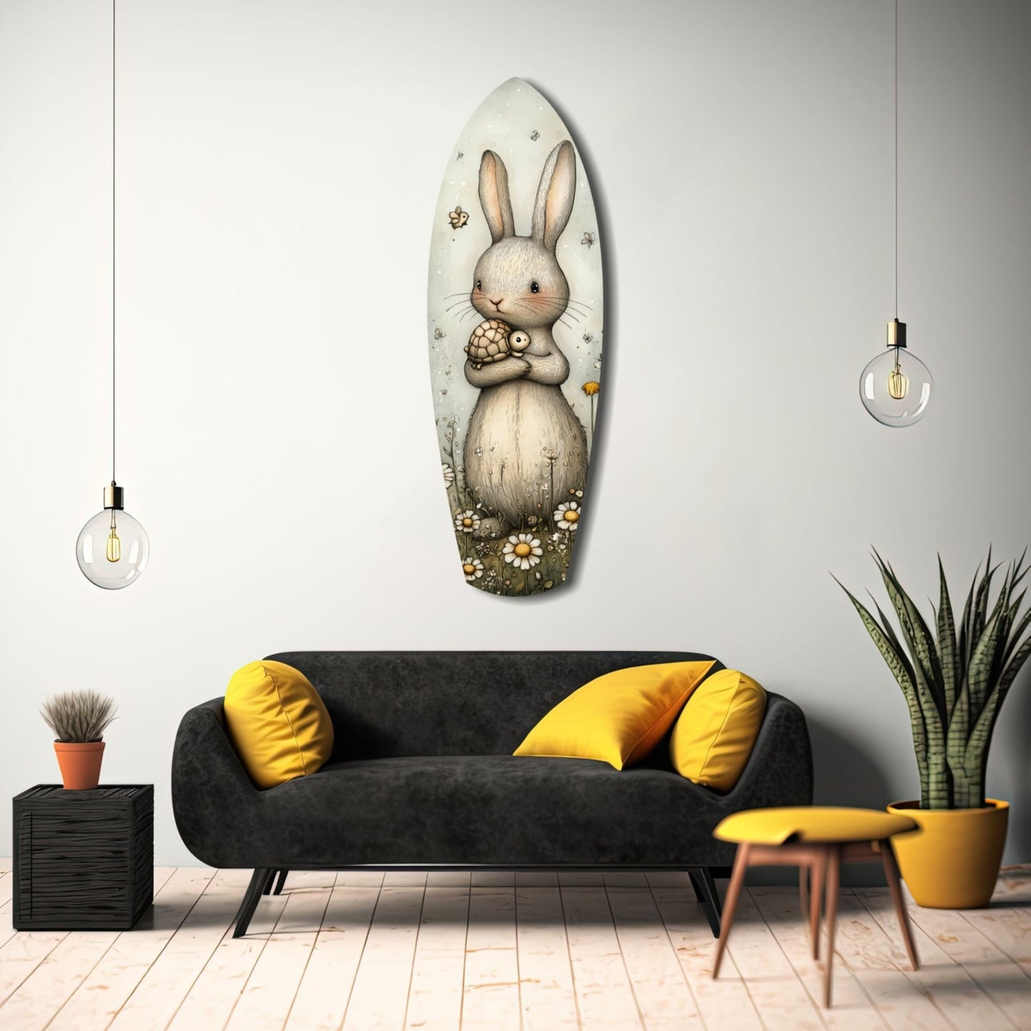 Meadow Friends – Whimsical Nursery Glass Wall Art