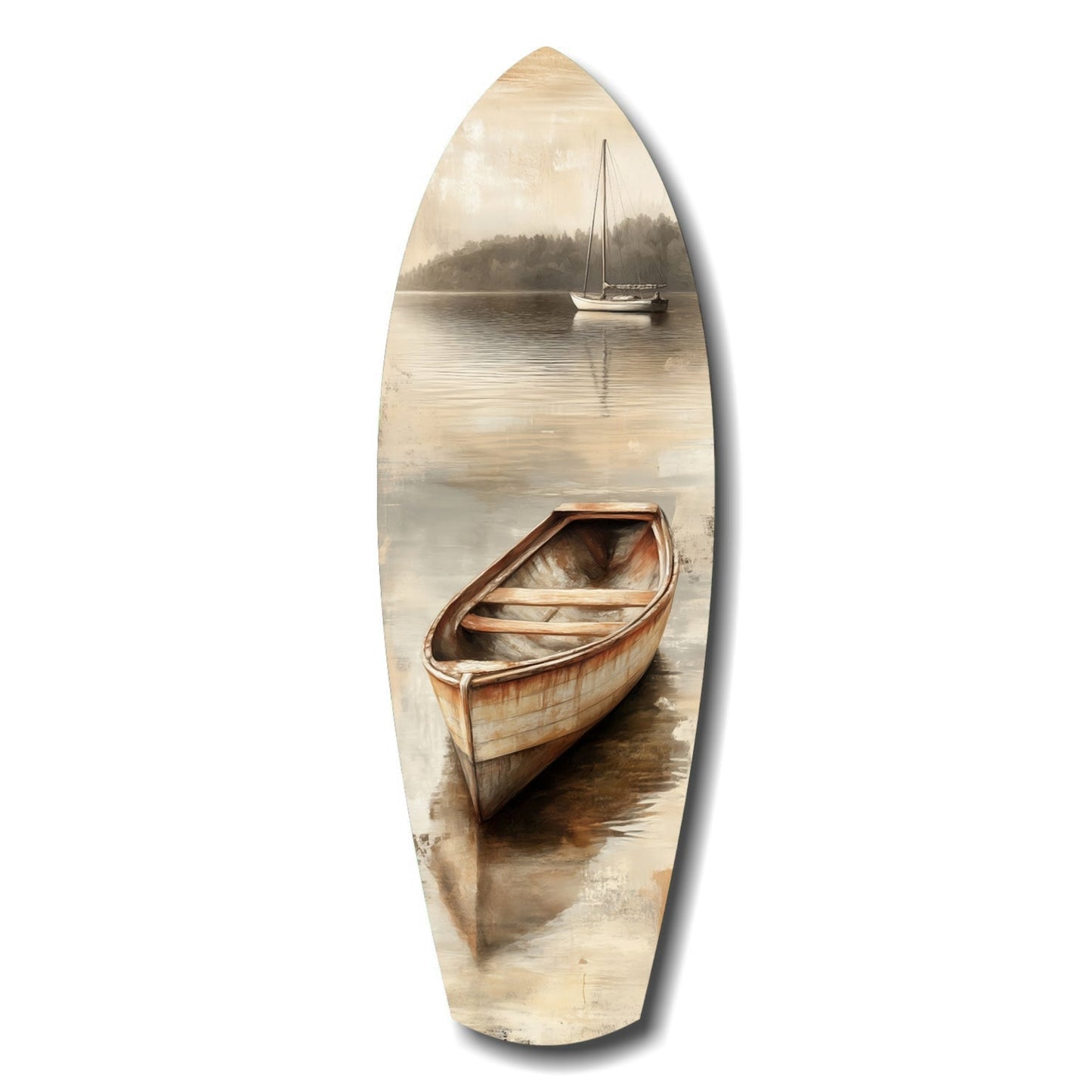 Drift of Solitude – Coastal Glass Wall Art