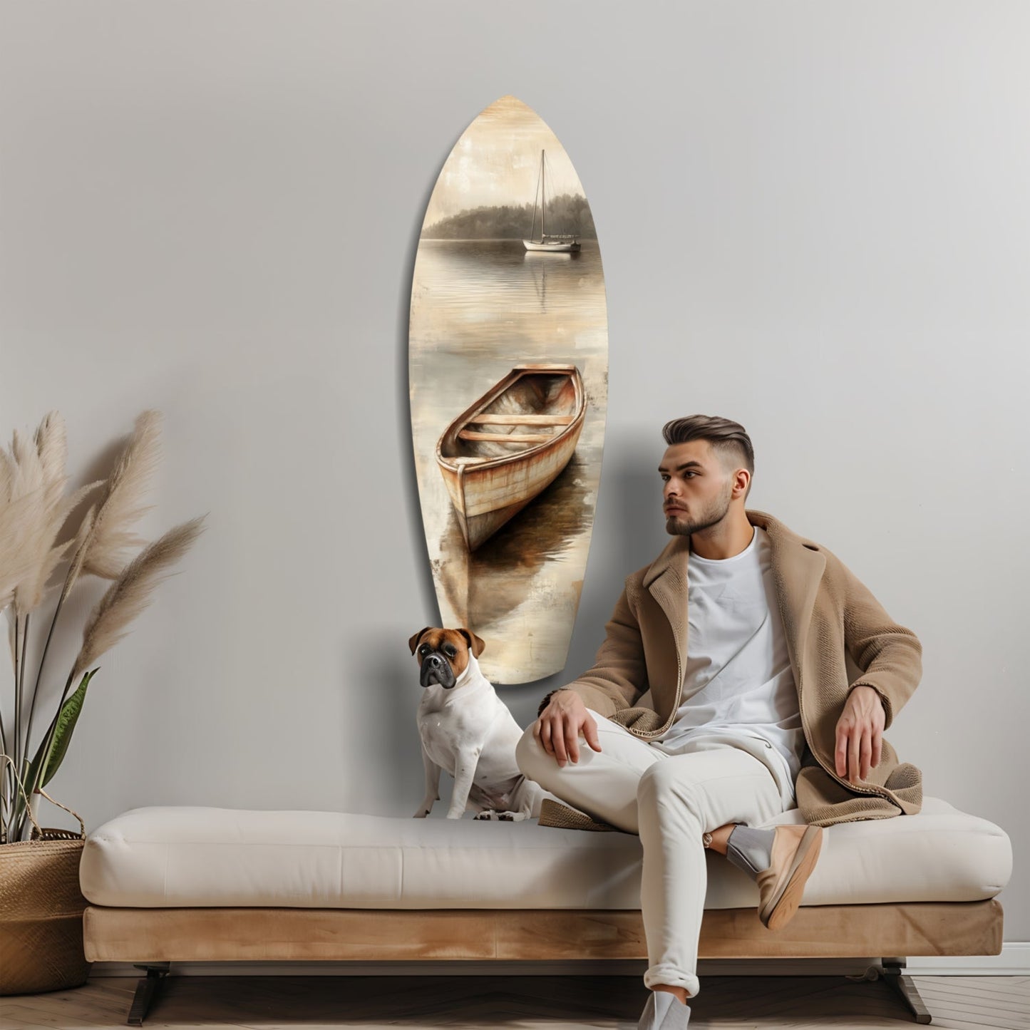 Drift of Solitude – Coastal Glass Wall Art
