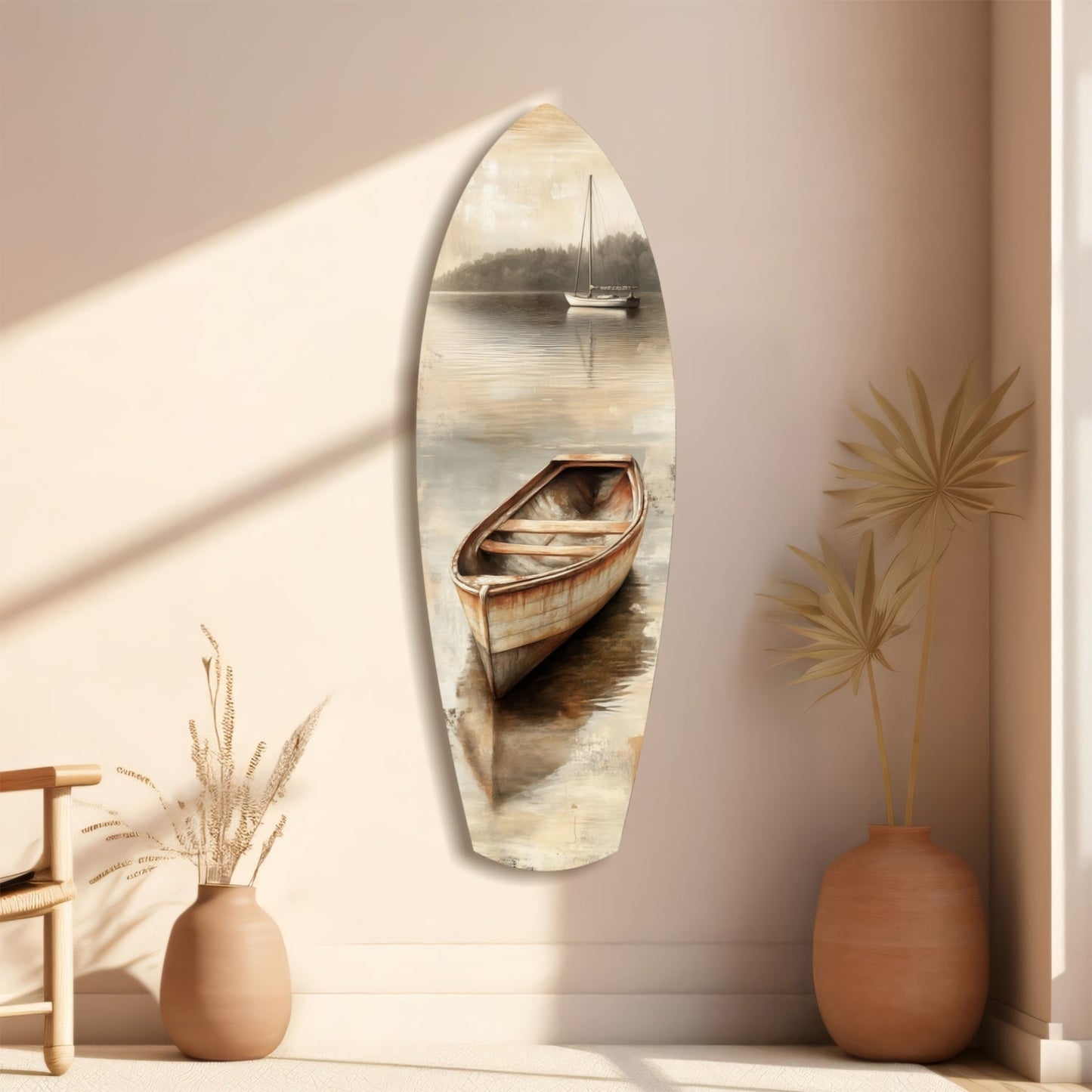 Drift of Solitude – Coastal Glass Wall Art