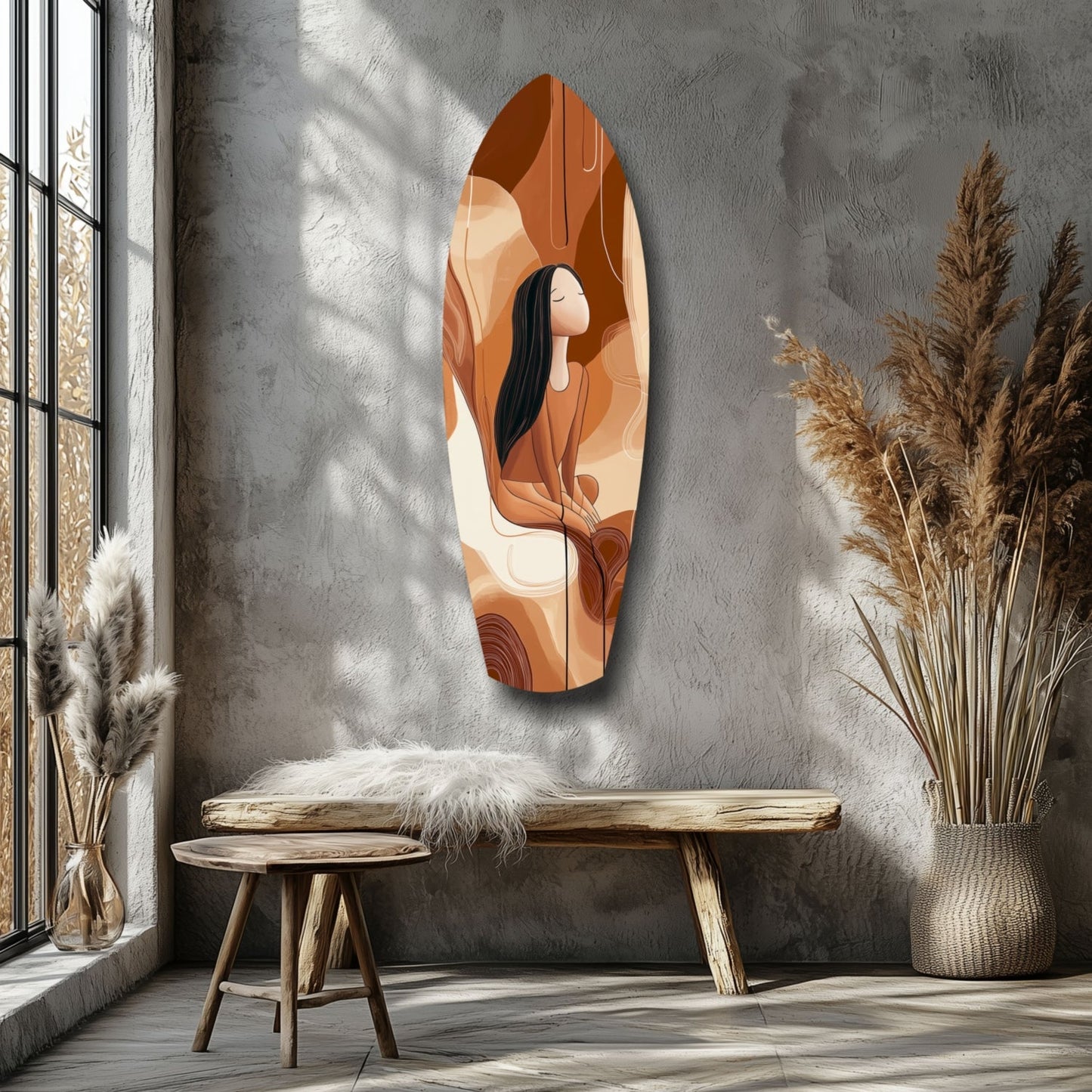 Solitude Drift – Sculptural Minimal Glass Wall Art