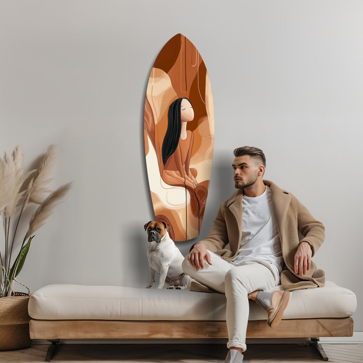 Solitude Drift – Sculptural Minimal Glass Wall Art