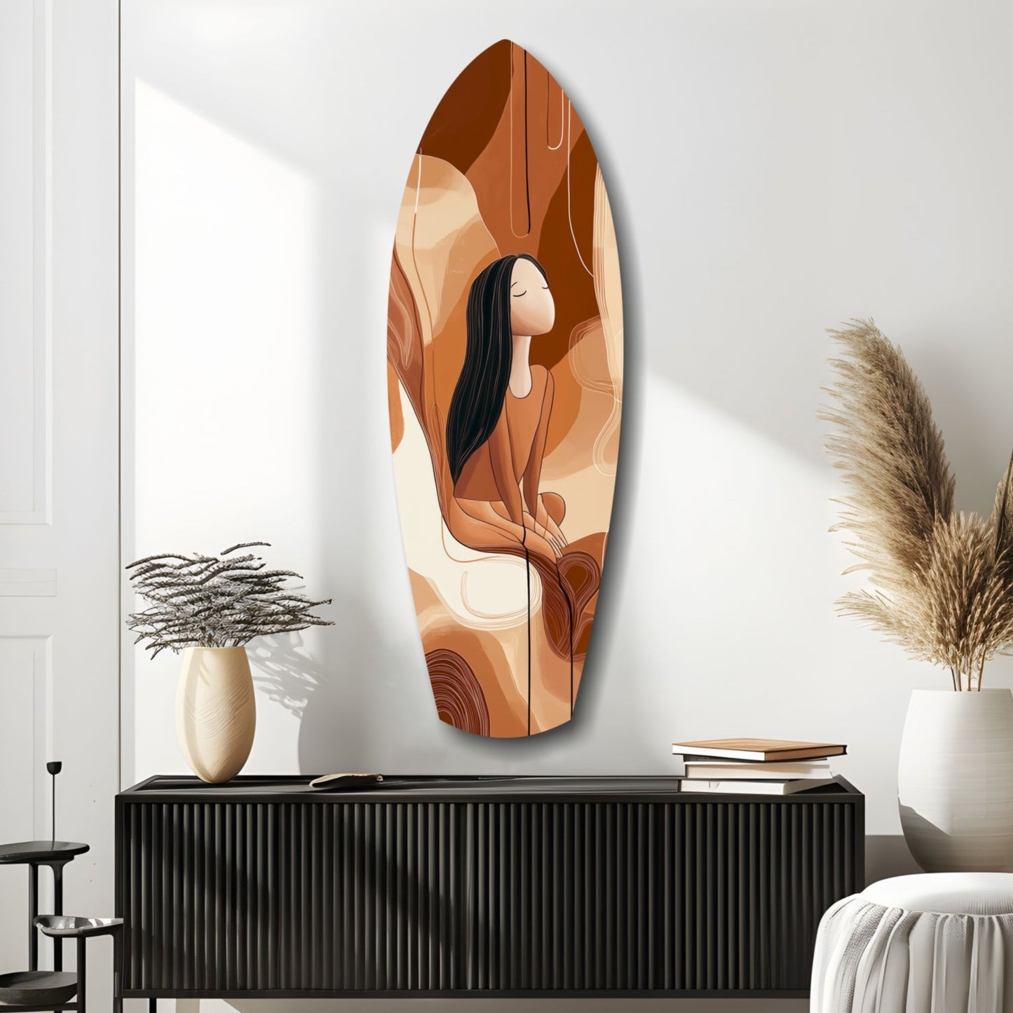 Solitude Drift – Sculptural Minimal Glass Wall Art