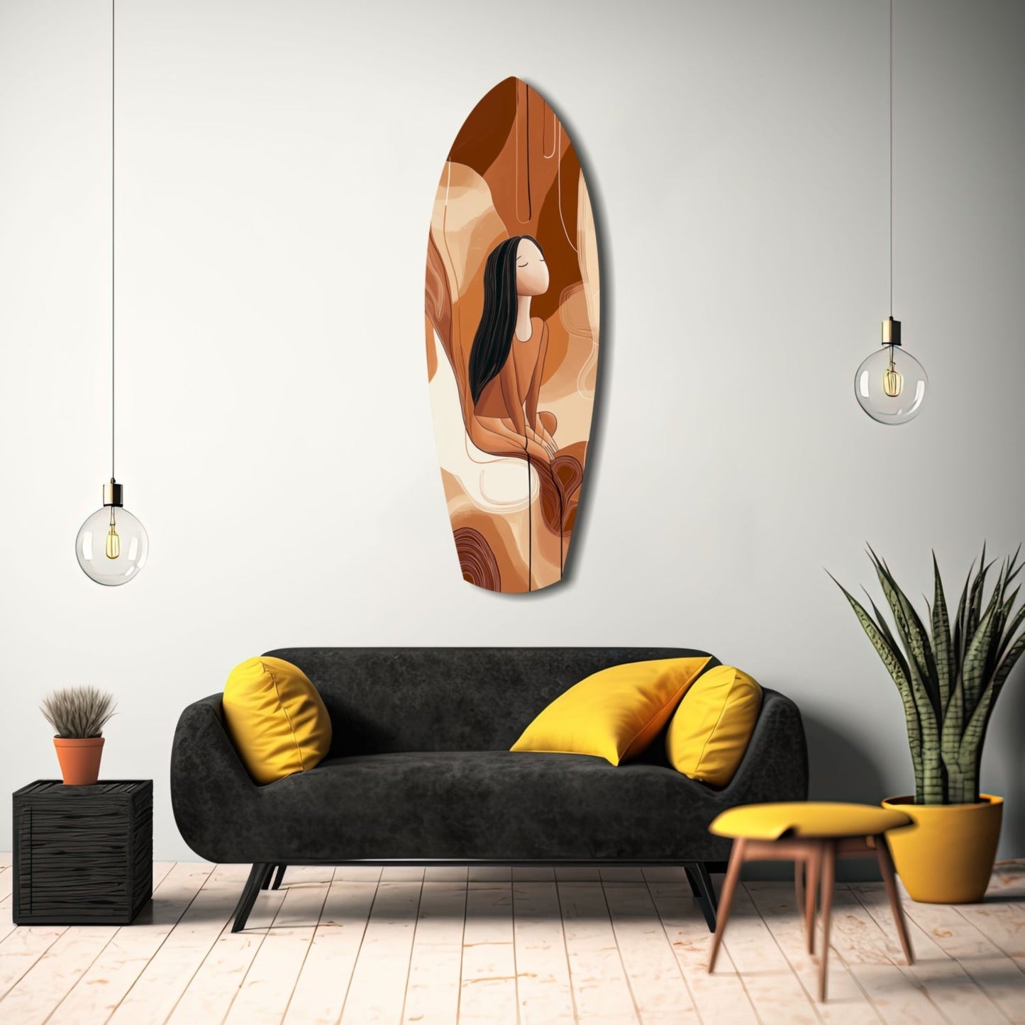 Solitude Drift – Sculptural Minimal Glass Wall Art