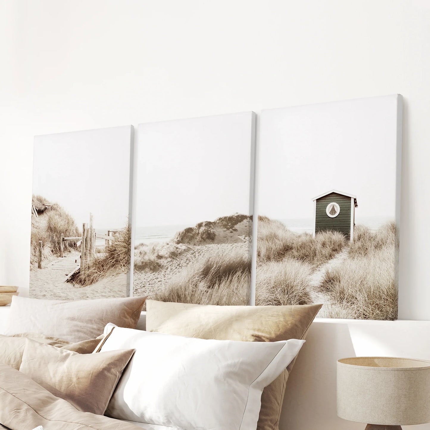 Minimalist Coastal Gallery Wall – Beige Beach Decor Set