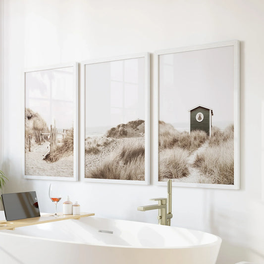 Minimalist Coastal Gallery Wall – Beige Beach Decor Set