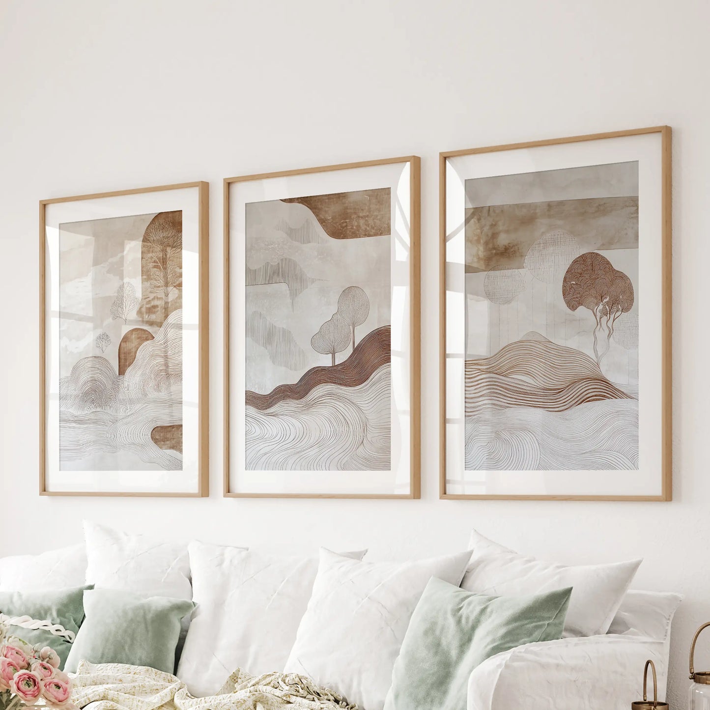 Wabi Sabi Line Art – 3 Piece Wall Art Set