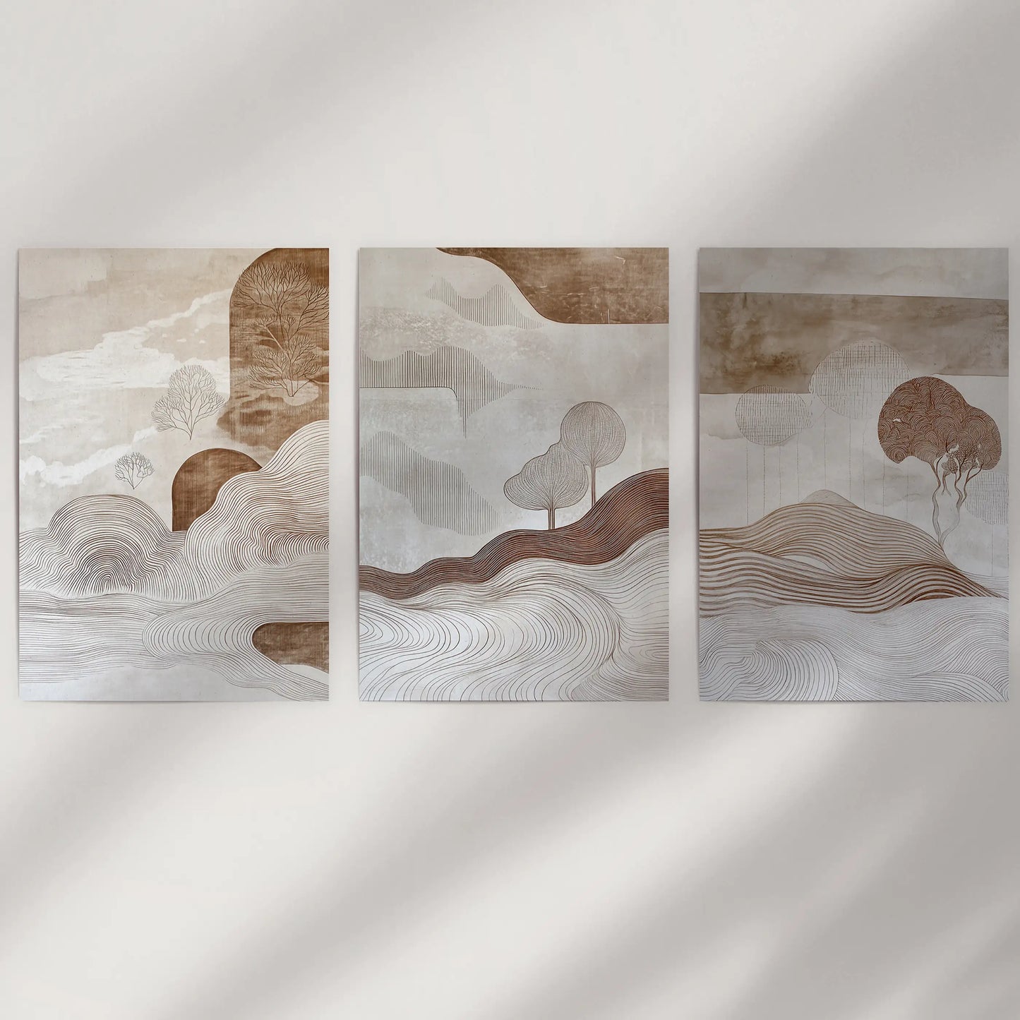 Wabi Sabi Line Art – 3 Piece Wall Art Set