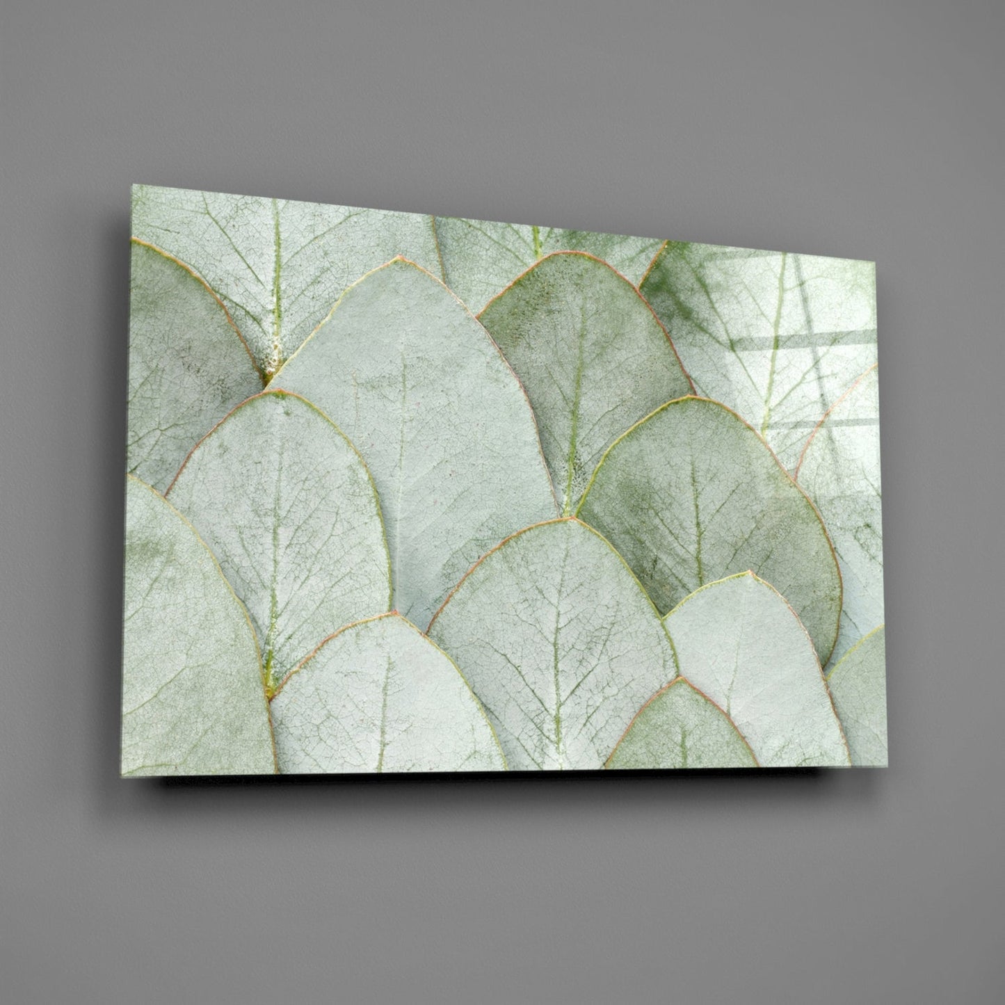 Layered Botanical Leaves – Glass Wall Art