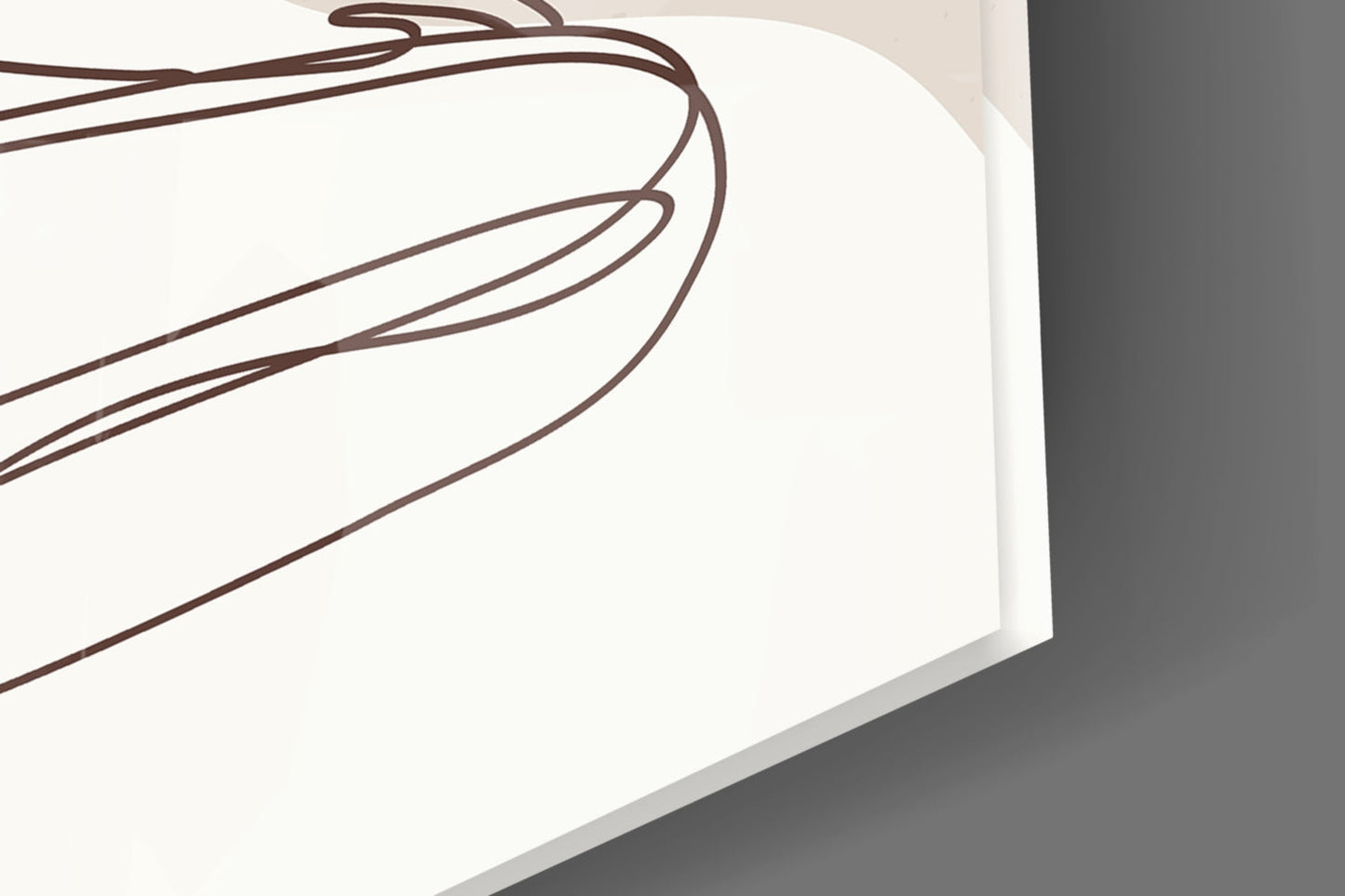 Soft Contour Muse – Glass Wall Art