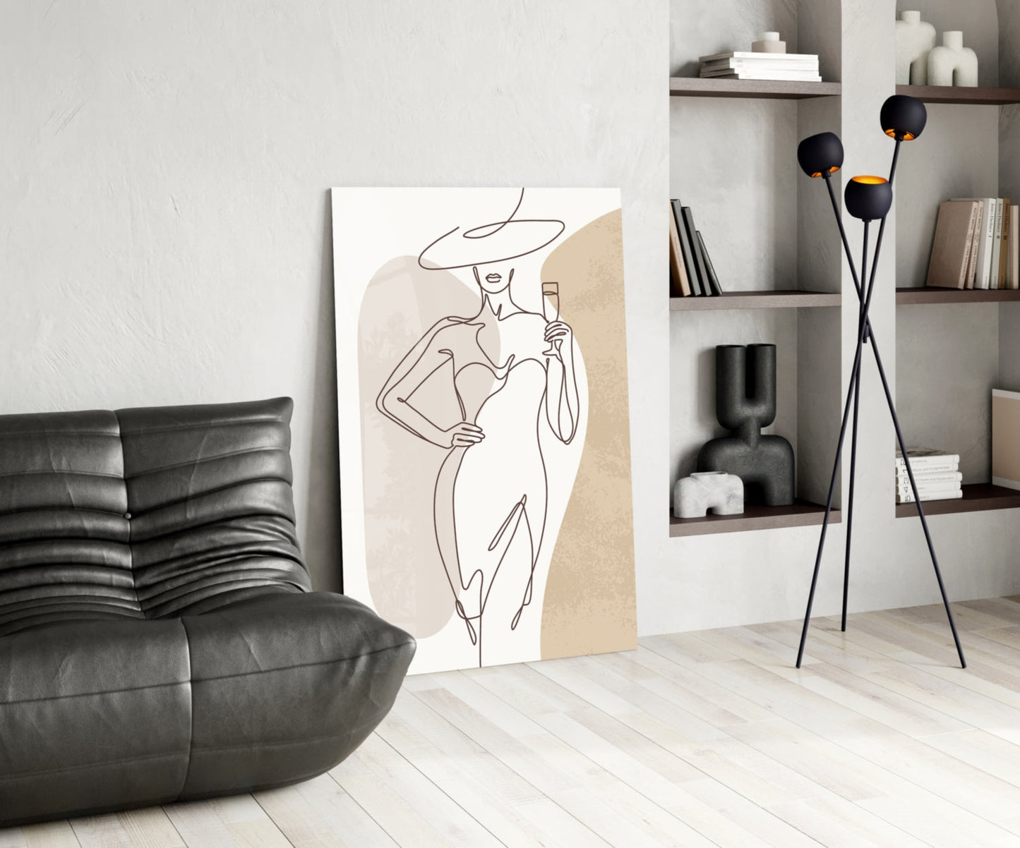 Champagne Terrace Muse – Glass Wall Art