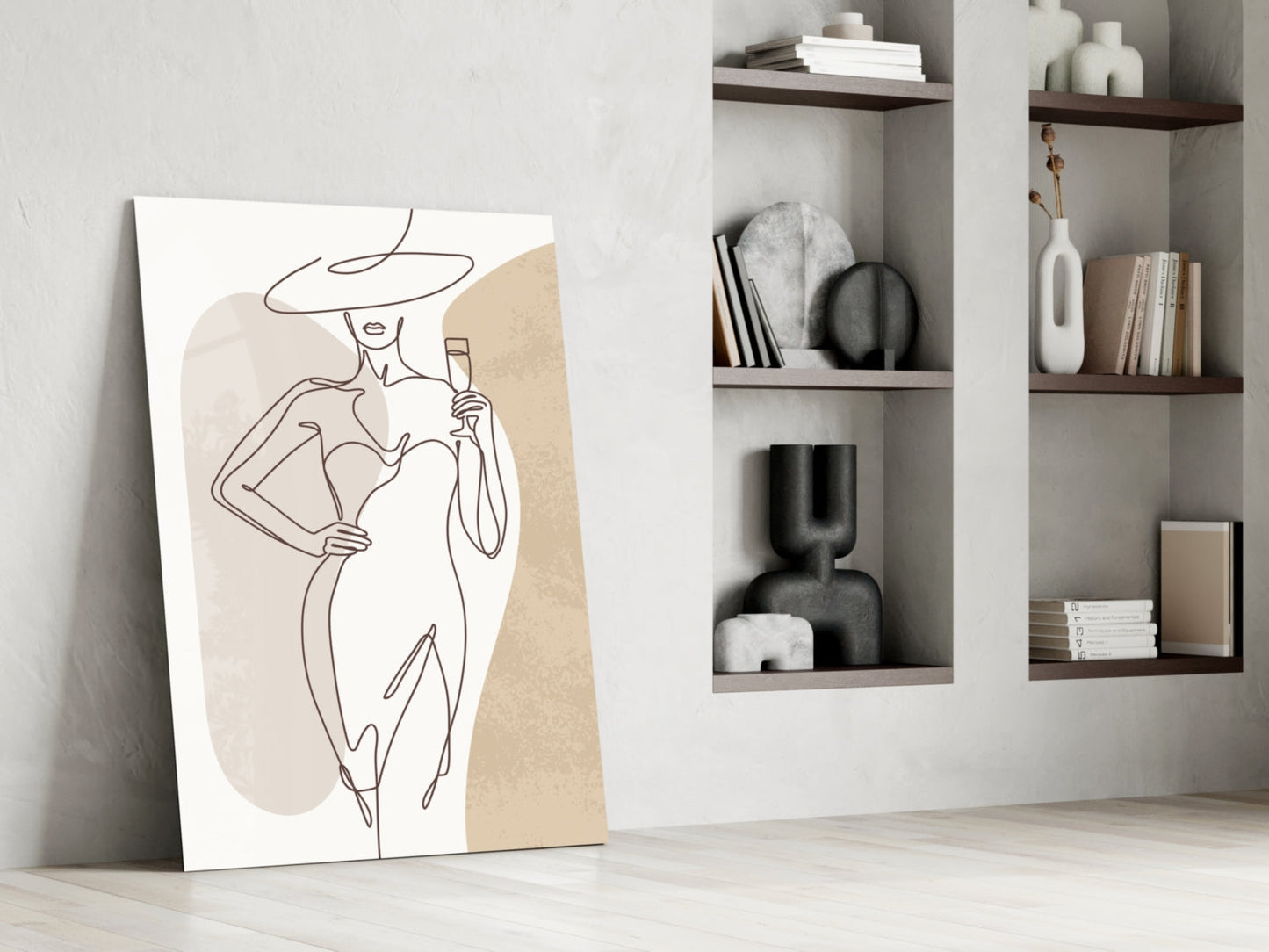Champagne Terrace Muse – Glass Wall Art