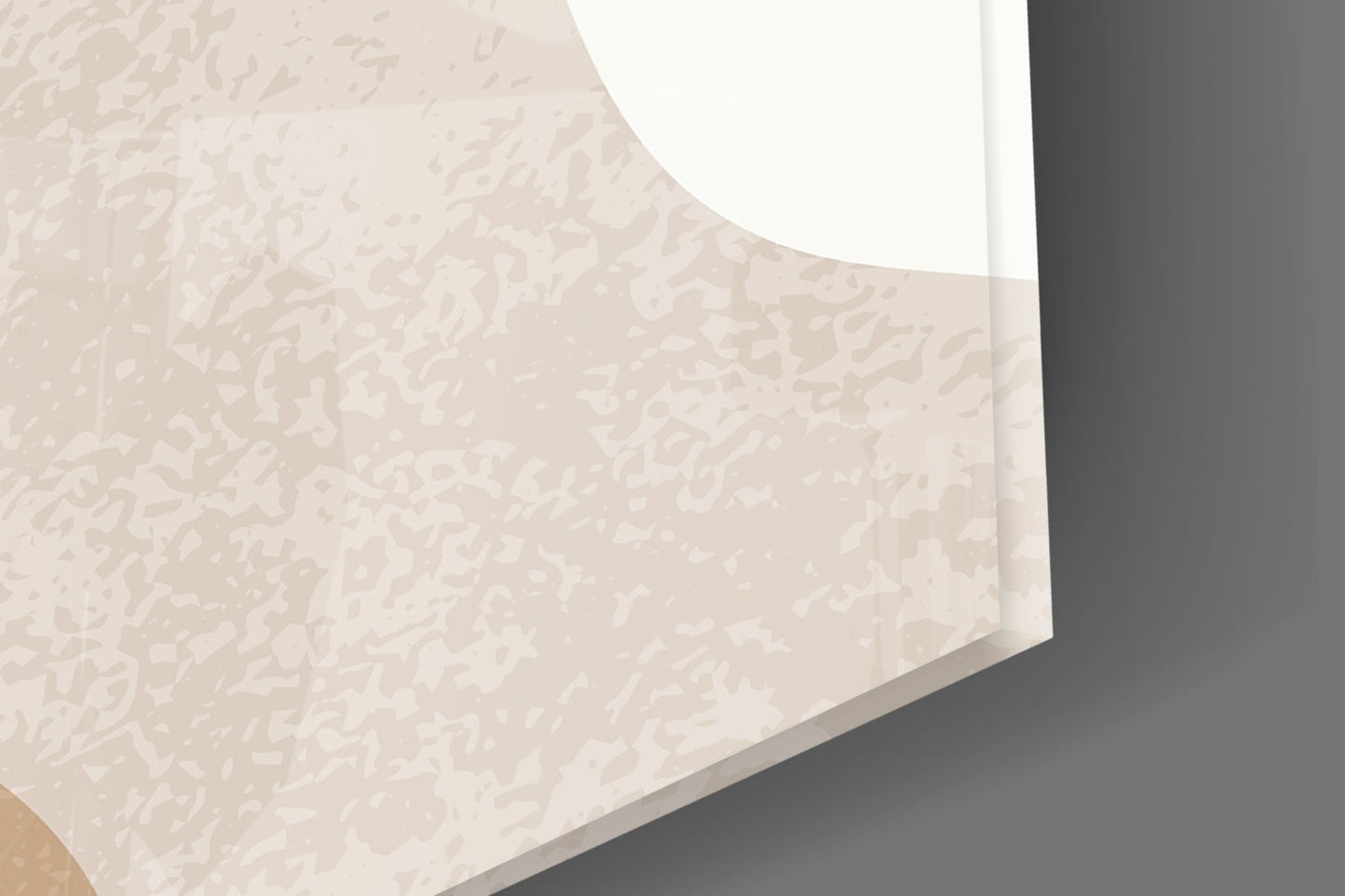 Clay‑Tone Muse – Glass Wall Art