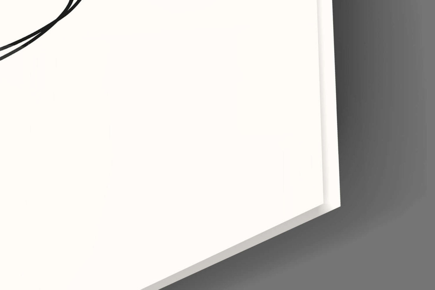 Sunlit Silhouette – Warm Minimal Line Art Glass Wall Art